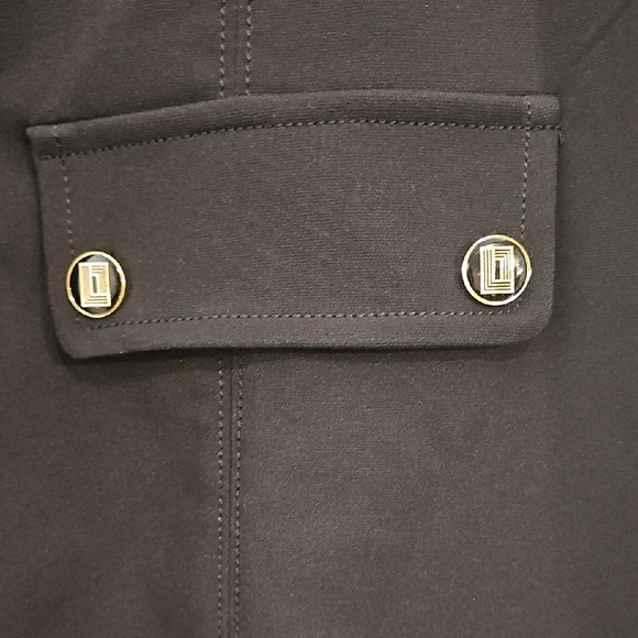 Karl Lagerfeld Black Sheath Midi Dress - Picture 4 of 8